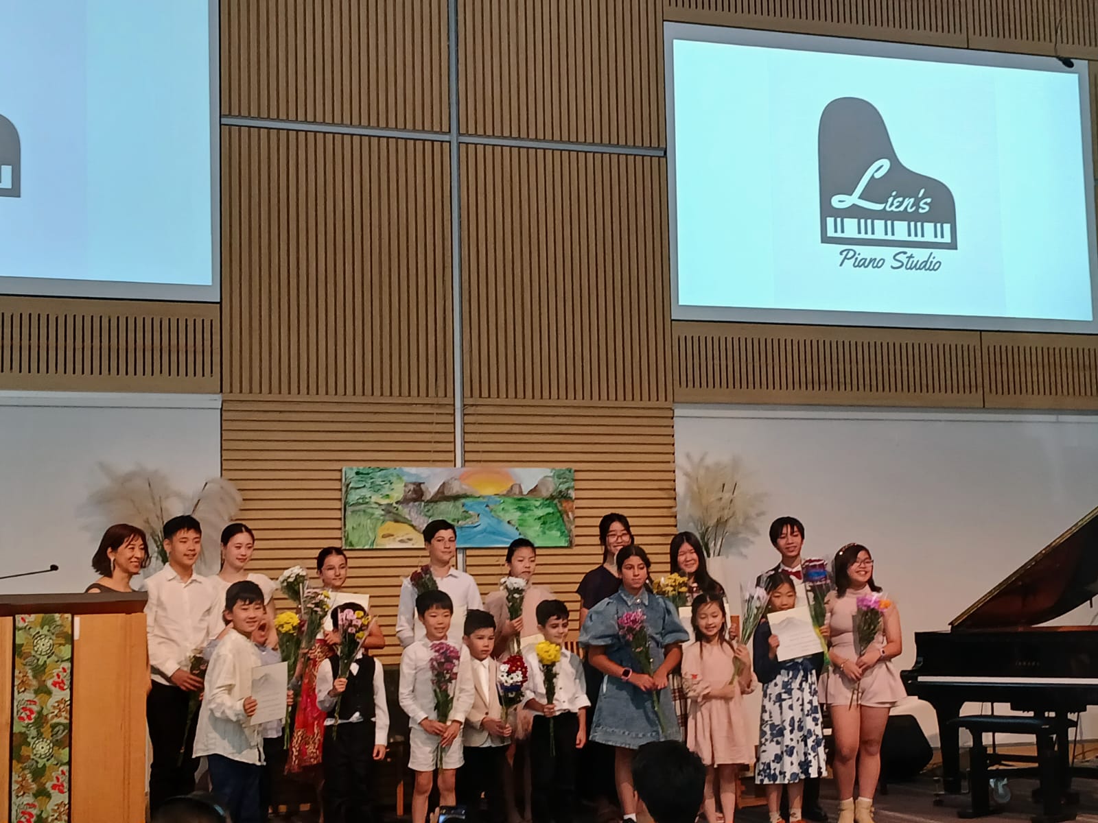 Lien's Piano Studio students at a concert